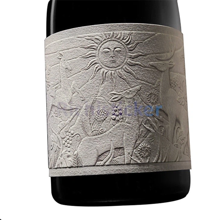Embossed Wine UV Bronzing Stickers Silk Paper